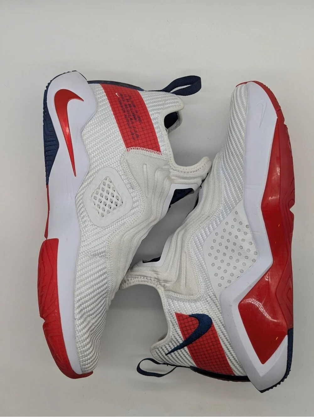 Mens Size 11 - Nike LeBron Soldier 14 USA White Red Basketball Shoes CK6024-100